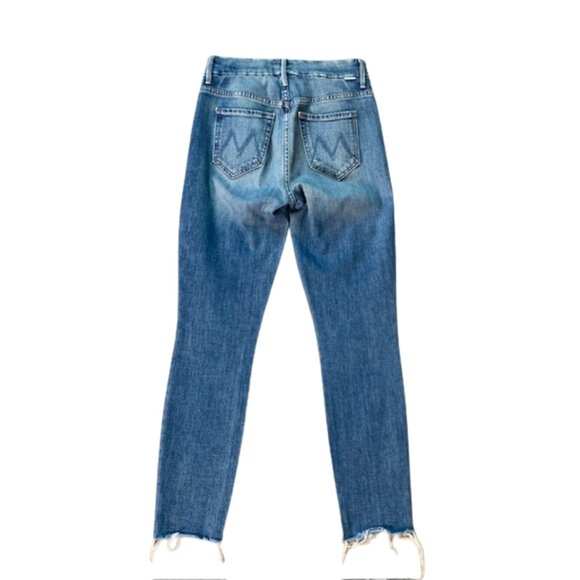 MOTHER High Waisted Looker Ankle Fray Jeans in WANDER DUST SIZE 25 - Picture 11 of 14